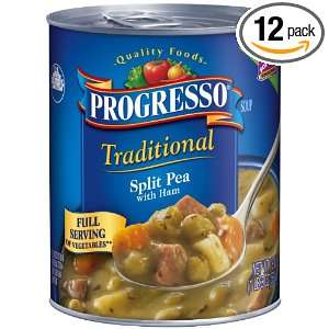 Progresso Traditional Soup, Spilt Pea with Ham, 19 Ounce Cans (Pack of 