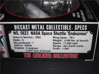 NASA Space Shuttle ENDEAVOUR 1300 scale die cast MODEL POWER moving 