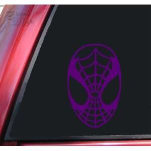  Spiderman Face Spidey Mask Vinyl Decal Sticker   Purple 