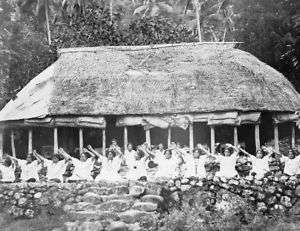 c1922 photo Female Samoan dancers in South Pacific  