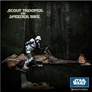   Premium Miniatures Scout Trooper on Speeder Bike (72mm) Toys & Games