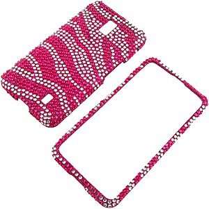   Spectrum VS920, Hot Pink Zebra Full Diamond Cell Phones & Accessories