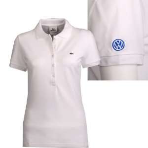 Genuine Volkswagen Ladies Lacoste® Polo   White   Size 