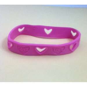   Light Pink Silicone Bracelet to Benefit Fundacion Livros For Charity