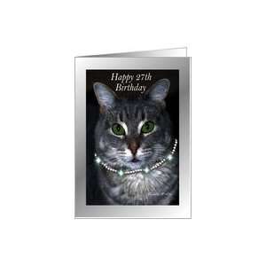  27th Happy Birthday ~ Spaz the Cat Card Toys & Games