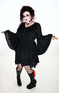 Stevi Kosloskey, Gothic Rag Doll in our Celeste Bell Sleeve Top .