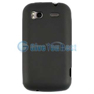 Black Soft Silicone Cell Phone Skin Case Cover for HTC Sensation 4G 