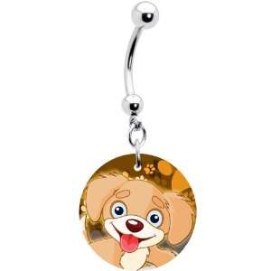  Happy Puppy Face Belly Ring Jewelry