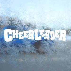  Cheerleader White Decal Car Laptop Window Vinyl White 