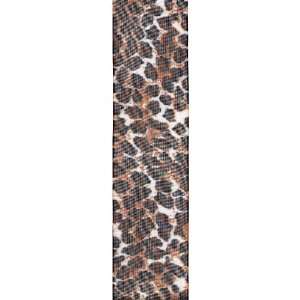 Offray Monofilament Edge Cheetah Animal Print Sheer Craft Ribbon, 1 1 