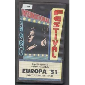  Europa 51 (The Greatest Love)  Vhs 