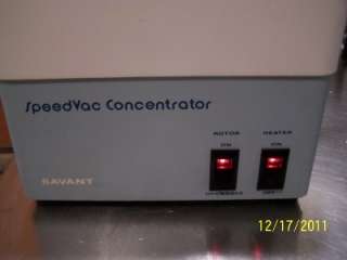 Savant Speedvac Concentrator SVC 100H Centrifugal Evaporator With 12 