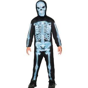   Seasons HK X Ray Skeleton Child Costume / Black/White   Size Medium (8