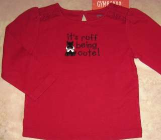 NWT Gymboree Holiday Friends Its RUFF Being Cute Scottie Dog Tee Top 