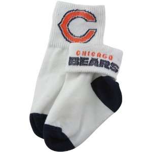  NFL Chicago Bears Preschool Roll Top Crew Socks   White 