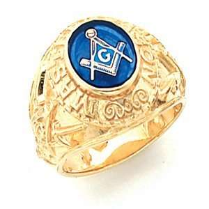  Oval Master Mason Ring   Vermeil/Yellow Gold Filled 