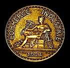 1924 FRANCE 50 CENTIMES GORGEOUS COIN SCARCE SEATED MERCURY HIGH GRADE