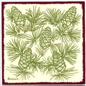  with EVERGREENS TILE, WALL PLAQUE, TRIVET BB 12 by Besheer Art Tile 