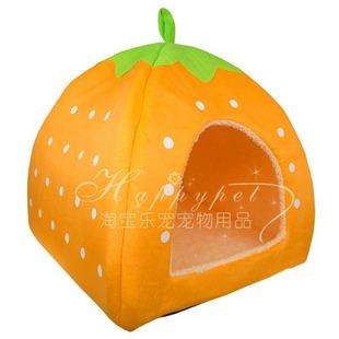   strawberry pet dog/cat bed house kennel doggy doghole cute soft  