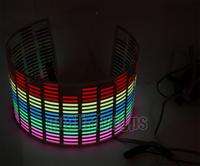 70*16cm 5 colors Sound music Activated Car Stickers Equalizer Glow 12V 