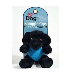  My Dog Snuggle Pups Black Lab Plush and Rubber Doy Toy 