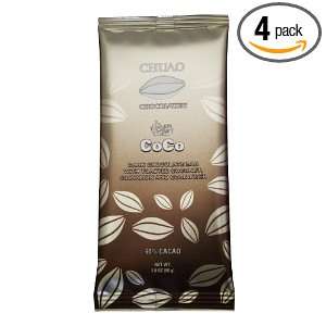 Chuao Chocolatier CoCo Dark Chocolate Bar, 2.8 Ounces Bars (Pack of 4)