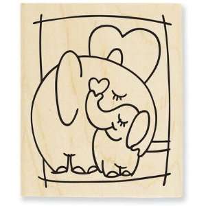  Blockart Elephant Love   Rubber Stamps Arts, Crafts 