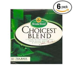 Brooke Bond Choicest Blend, 80 Count (Pack of 6)  Grocery 