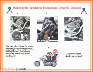 Motorcycle Biker Wedding Invitations Supplies Favors  