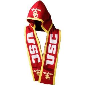  USC Trojans Cardinal Hooded Knit Scarf