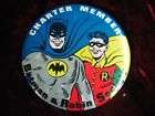 ORIG 1966 BATMAN & ROBIN SOCIETY CHARTER MEMBER BUTTON  