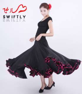 Latin salsa flamenco Ballroom Dance Dress #M064 skirt  
