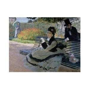 Claude Monet   Camille Monet On A Garden Bench Giclee Canvas  