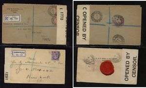 Great Britain censor registered covers WW1 nice LOOK  
