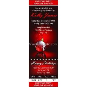  Regal Red Christmas Party Ticket
