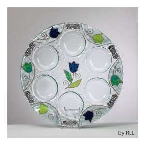  Passover Glass Seder Plate Tulip and Floral Everything 
