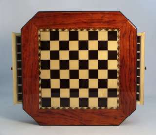 CHESSBOARD CASE   16½    1.4 SQs   PADAUK WOOD WITH DRAWERS   FROM 