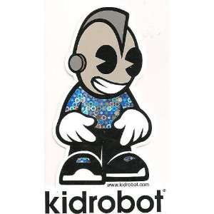  Kidrobot Sticker Silver Metallic Robot 
