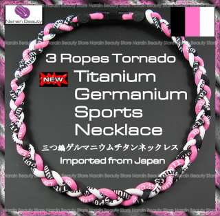 Chikara Pink White Black Titanium Energy Necklace LAST  
