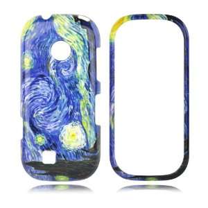 LG VN251 Cosmos II 2 Snap On Phone Shell Case (Starry Night) + Clear 