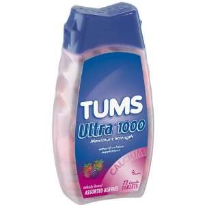 Tums Ultra 1000 Antacid Calcium Supplement Maximum Strength Assorted 