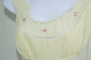 Vintage  Yellow Cotton Nightgown Nighty  