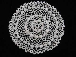 Fantastic Vintage Crochet Doily Round 11 Diameter Ecru Excellent 