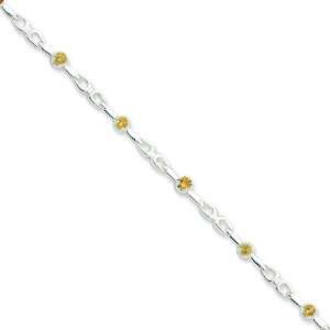  Sterling Silver Citrine Bracelet Jewelry