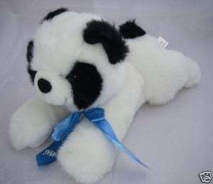 SKM Enterprises Plush Panda BEAR 14AAA Blue Ribbon Bow  