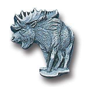  Pewter 3 D Collector Pin   Moose Jewelry