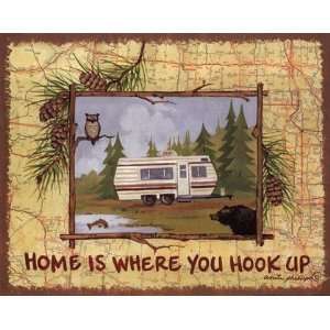 Home is Where You Hook Up by Anita Phillips 14x11  Kitchen 