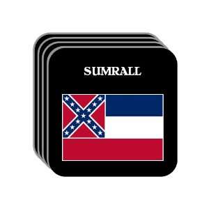  US State Flag   SUMRALL, Mississippi (MS) Set of 4 Mini 