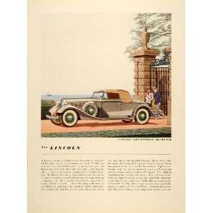   Ad Vintage Lincoln LeBaron Convertible Roadster   Original Print Ad