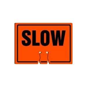  Traffic Cone Top Warning Sign in Orange   SLOW